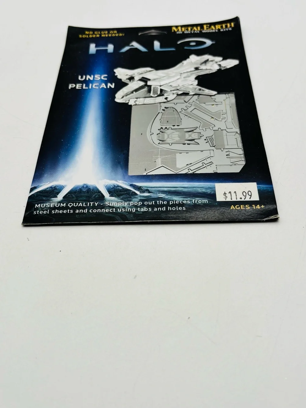 Halo UNSC Pelican 3D Metal Model Kit - Silver
